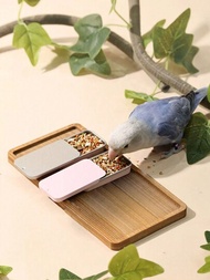 1只鳥飼料盒,防濺水鸚鵡訓練食物盒,專為鳥類設計