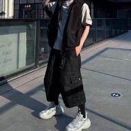 WHYWORKS Cyberpunk Functional Robe Five-point Jacket Dark Ninja Windbreaker Mid-length Jacket Casual
