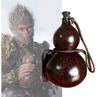 Second-Hand Black Myth Goku Water Bottle, 34oz/1L Large Gourd-Shaped Water Bottle, with Tassel Belt,