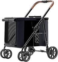 Dog Cat Stroller for Large Pet Jogger Stroller Breathable Animal Stroller with 4 Wheels and Storage 