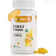 Noafun itamin D3 K2 10000 IU Supplement, 90 Softgels TAFC