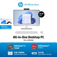 [ผ่อน 0%] HP All-in-One PC 24-cr0040d | AMD Ryzen™ 5 7520U - 8GB - 256GB - MS Office 21 - Win11 Home