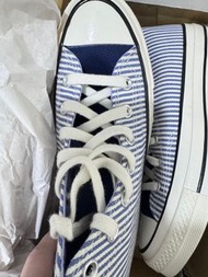Converse All Star 1970 藍白條紋高幫帆布鞋 37.5碼