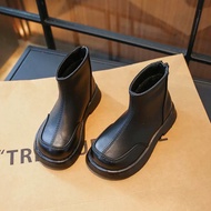 Giày Bốt Martin Trẻ Em Mùa Thu Đông Cho Bé Gái Giày Bốt Ngắn Lót Lông Cừu Phong Cách Anh Quốc Cho Bé