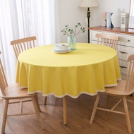 M-Q-S ผ้าปูโต๊ะ ยุโรปเหนือ สี Pure Simple รอบผ้าปูโต๊ะกลม ผ้าปูโต๊ะ ผ้าปูโต๊ะ ลูกไม้ พิมพ์ลายสวยงาน กันคราบสรกปก
