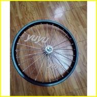 【hot sale】 Size 12,14,16,18,20  rim set for BMX KIDS FOLDING bike  double thread rear hub steel rim