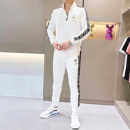 ✨2025 Plus Size Baju Set Seluar Track Lelaki Slim [HTK 1642 People] 2025 Spring and Autumn New Men's