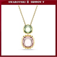 Patterned necklace with 2-SIDED SQUARE CRYSTAL symbol