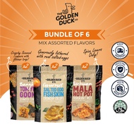 [Bundle of 6] 2 x Tom Yum Goong Seaweed Tempura &amp; 2 x Salted Egg Fish Skin &amp; 2 x Sichuan Mala Hotpot Seaweed Snack