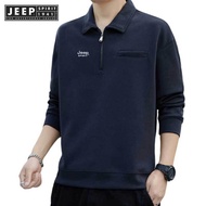 JEEP SPIRIT 1941 ESTD Men's Velvet Casual Loose And Fashionable Versatile Hoodie