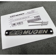 MUGEN EMBLEM LOGO TAG JDM FRONT LIP SKIRT SPOILER BONNET HOOD BUMPER HONDA SPORT Stainless Steel PLA