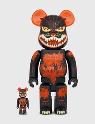 Bearbrick BE@RBRICK GODZILLA FROM GODZILLA VS DESTOROYAH (MELTDOWN: CLEAR ORANGE VER.) 100％ & 400％
