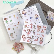 TN5WC4 White Release Paper, Sticker Organizer 40 Sheets Loose Leaf Storage Book, Universe Reusable A