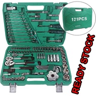 121pcs Ratchet Handle Set Socket Sleeve Set Bolt 121PC Wrench Set Combination Spanner Tool Tools Box