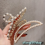 现货 Spot❗❗❗发饰女珍珠水钻发夹合金大号抓夹盘头发百搭实用发爪韩版新款饰品