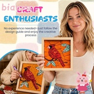 BIANPPH Fabric Mosaics Kit, Handmade Cut Cloth Kinusaiga Fabric Art Kit, Relaxing Premium Fabric No-