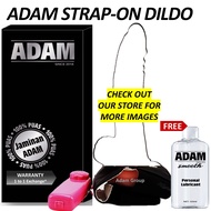 Adam Strap-On Dildo sex toy for girl dildo for woman strap on man male strap-on vibrate vibrator G-Spot Masturbator (Skin color) - batang Palsu dengan Tali Pinggang