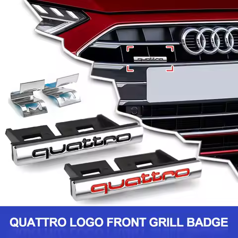 1Pcs Car Emblem Car Front Grille Badge Sticker Modification for Audi Sline S8 TT A4L A6L RS3 RS4 RS5