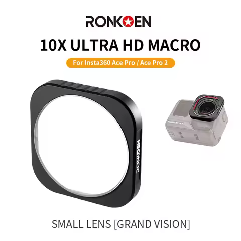 Ronkoen 10X Macro Lens For Insta360 Ace Pro/Ace Pro 2 Action Camera Magnification Lens for Macro Pho