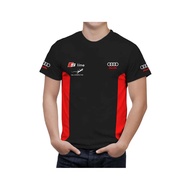 Audi Racing Mens T-shirt Summer New Audi RS 3D Printing Fashion Short Sleeve Street Casual Quick Dry