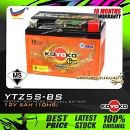 BATERI MOTOSIKAL KOYOKO GOLD PICOCELL BATTERY YTZ5S-BS GTZ4V YTZ5 FOR YAMAHA Y15, Y16ZR LC135 V2-V8 