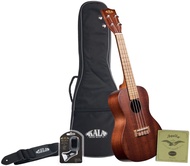 Kala KA-15 Concert Ukulele Bundle (Included Gig Bag Tuner Strap &amp;amp String) Natural Mahogany