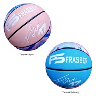 Frasser Bola Basket Original Size 7 Indoor Dan Outdoor Bahan PU Pink Biru BBS PU 03 SMS