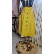[PRELOVED] Skirt Yellow Ribbon Midi Skirt