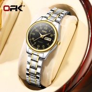 【ขายร้อน】Opk นาฬิกาหรูสำหรับผู้หญิงกันน้ำเดิม2023สไตล์เกาหลี Pawnable สแตนเลสสบายๆนาฬิกาสีทอง Multicolor คู่ปฏิทินส่องสว่าง