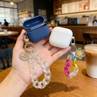 flower keychian case For Technics EAH-AZ80 / AZ100 Case Silicone Earphone cover for Technics EAH-AZ1