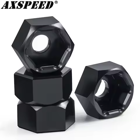 AXSPEED Metal 5mm to 7mm Hex Wheel Hub Adapter 5mm to 12mm Conversion for WPL D12 2WD 1/10 RC Truck 