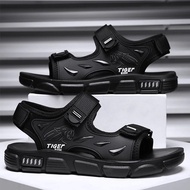Men's Mountain Sandals Adult Slop Sandals Korean Style Casual Men's Sandals Anti-Slip Tiger Pattern 