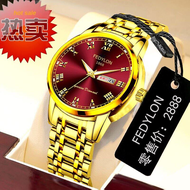 Watch for Men New Swiss Genuine Watch Double Calendar Luminous Waterproof Fashion Watch Multifunctional Luxury Business Watch Classic Retro Precision Stainless Steel Strap Quartz Watch