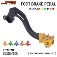 JFG RacingอลูมิเนียมCNCรถจักรยานยนต์ด้านหลังเบรคเท้าเหยียบระดับสำหรับซูซูกิRMZ450 RMZ 450 2008-2018 