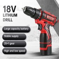 bosch drill*drill bit* cordless drill 【Ready Stock】Car Cordless Impact Drill + 2 Lithium Battery Screwdriver Cordless Dr