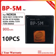 BP 5M BP5M แบตเตอรี่ BP-5M 900MAh สำหรับ Nokia 5700 5610XM 6110n 6220c 8600 7390 6500S BP 5M 900MAh 