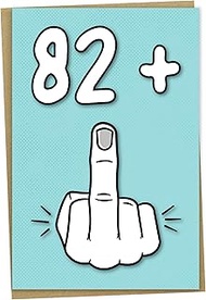 83rd Birthday Card, 82 + 1, Funny Birthday Card for 83 Year Old Women or Men,