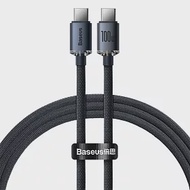 Baseus倍思 晶耀系列 雙Type-C 快充數據線(100W) 1.2M黑色