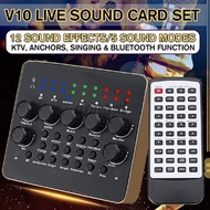 V10 Audio Live Recording KTV Sound Card Device Headset Mixer For Phone