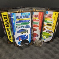 Pellet Akari Premium Blue Red Yellow Maxi 1mm Repack 10gr 25gram For Chana Louhan Predator Cichlid T