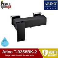 ARINO Premium Black Series Single Level Handle Shower Mixer Tap. Arino T-9358BK. WELS:2 Ticks. Water
