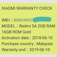 XIAO MI warranty check / region / ram & storage VIA imei