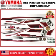 YAMAHA RXZ CATAYLZER MAROON BLACK/MERUN HITAM BODY STRIPE / STRIPE / STICKER SET HLY 5PV-FG000-01-P3