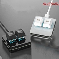 ALISONDZ Custom Mini 2 Key Keypad, Keypad Acrylic Copy Paste Keypad, Hot Swap Mechanical Key Type-c 