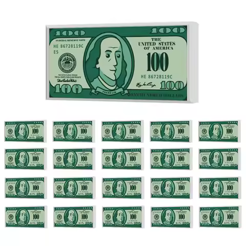 20PCS MOC USD Dollar Building Blocks Mini Action Figures Bricks Model Toys