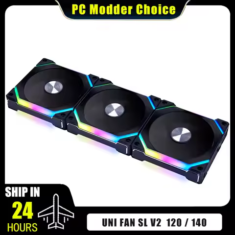 LIAN LI Uni Fan V2 SL120 SL140-V2 Upgrade Version Single Pack/3 Fans Pack 5V ARGB Cableless L-Connec