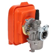 19mm Motorized Bicycle Carburetor with Air Filter Box for 2 Stroke Engine Motorized Bicycle Bike 48c