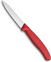Victorinox VIC-6.7601 Swiss Classic Paring 3¼" Straight Spear Point Blade 5/8" Width at Handle Red