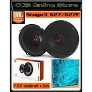 JBL Stage3 627 with Grill/627F without Grill 6-1/2" 2-Way Car Audio Speakers 45WRms 225W Peak (Free 