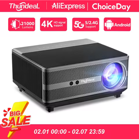 ThundeaL Full HD 1080P Projector TD98 WiFi LED 2K 4K Video Movie Beam TD98W Android Projector PK DLP